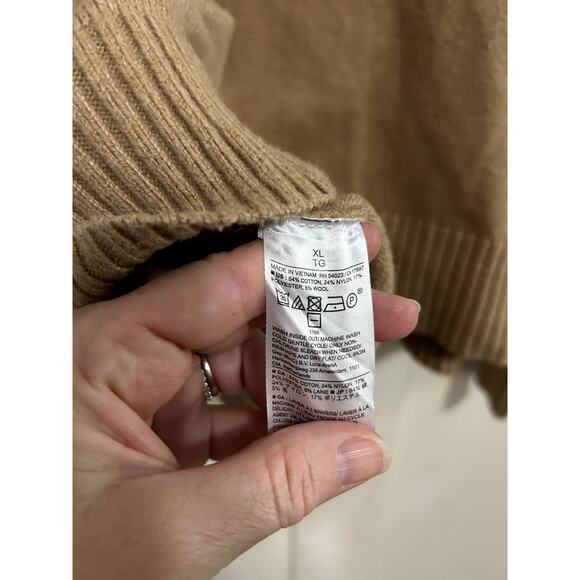 Perfectly Soft Crew Neck Banana Republic Women's XL Tan Sweater - Picture 5 of 7